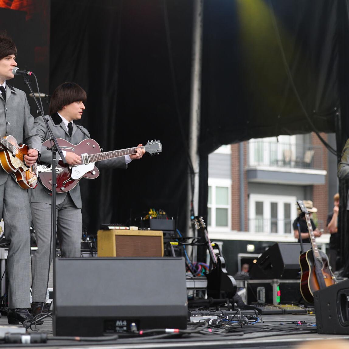 Band plays at Abbey Road on the River.JPG